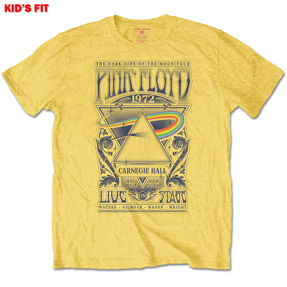 Image of Kids Pink Floyd T-Shirt - Carnagie Hall Poster Rock Off
